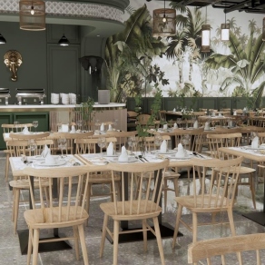 现代西餐厅3D模型下载